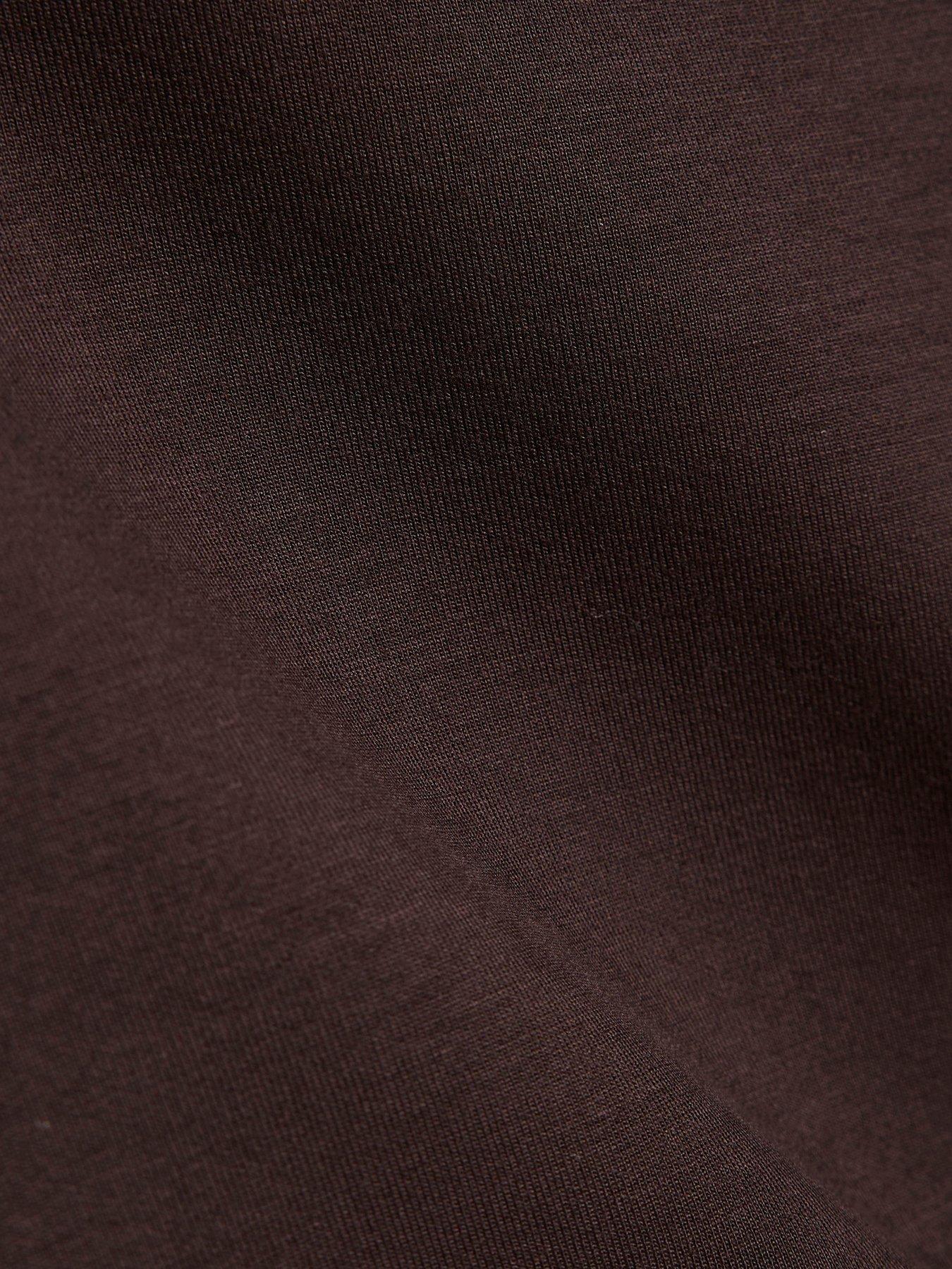 Image 6 of 6 of River Island Premium Shoulder Pad T-Shirt - Brown