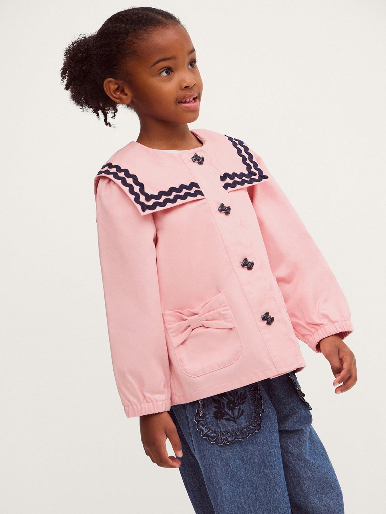 Monsoon Girls Ric Rac Sailor Jacket - Pink