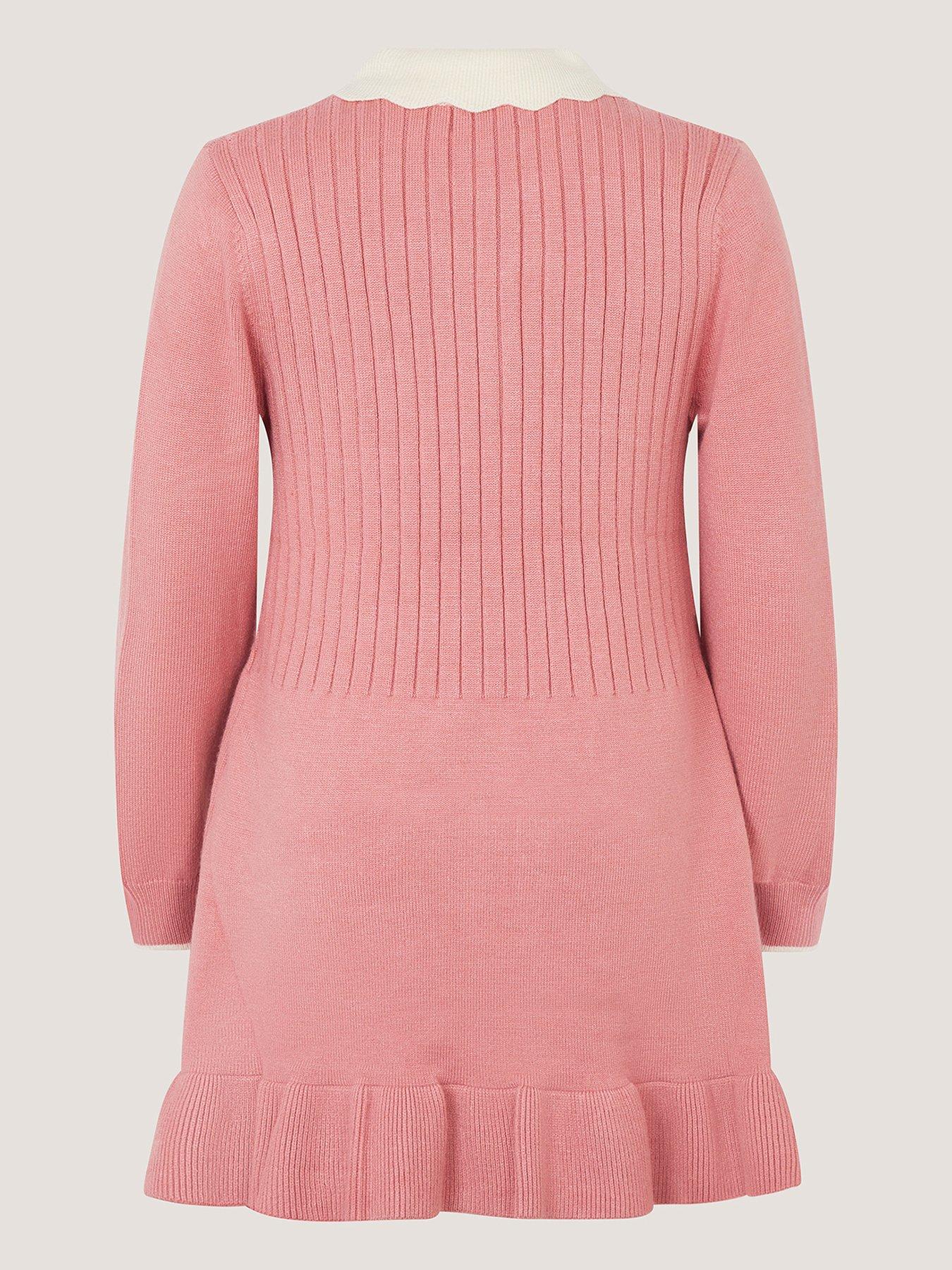 monsoon knitted dresses Monsoon Embellished Collar Knit Dress
