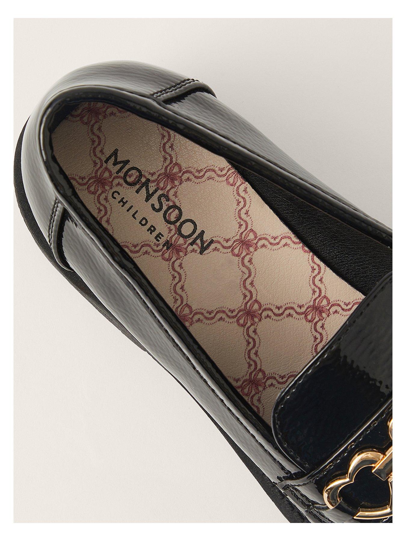 Image 4 of 4 of Monsoon Girls Loafers With Charms - Black