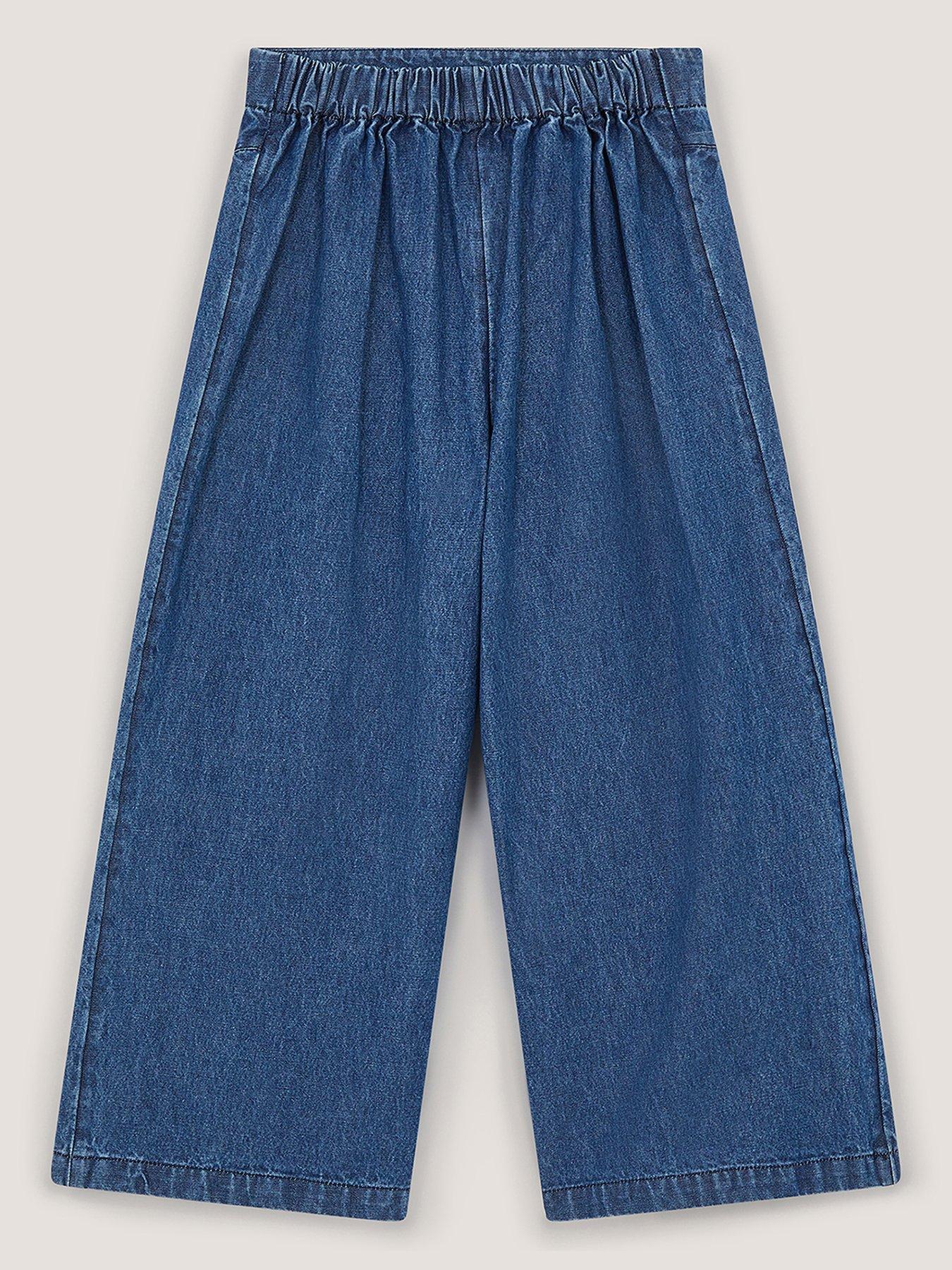 Image 3 of 4 of Monsoon Girls Scallop Trousers - Blue
