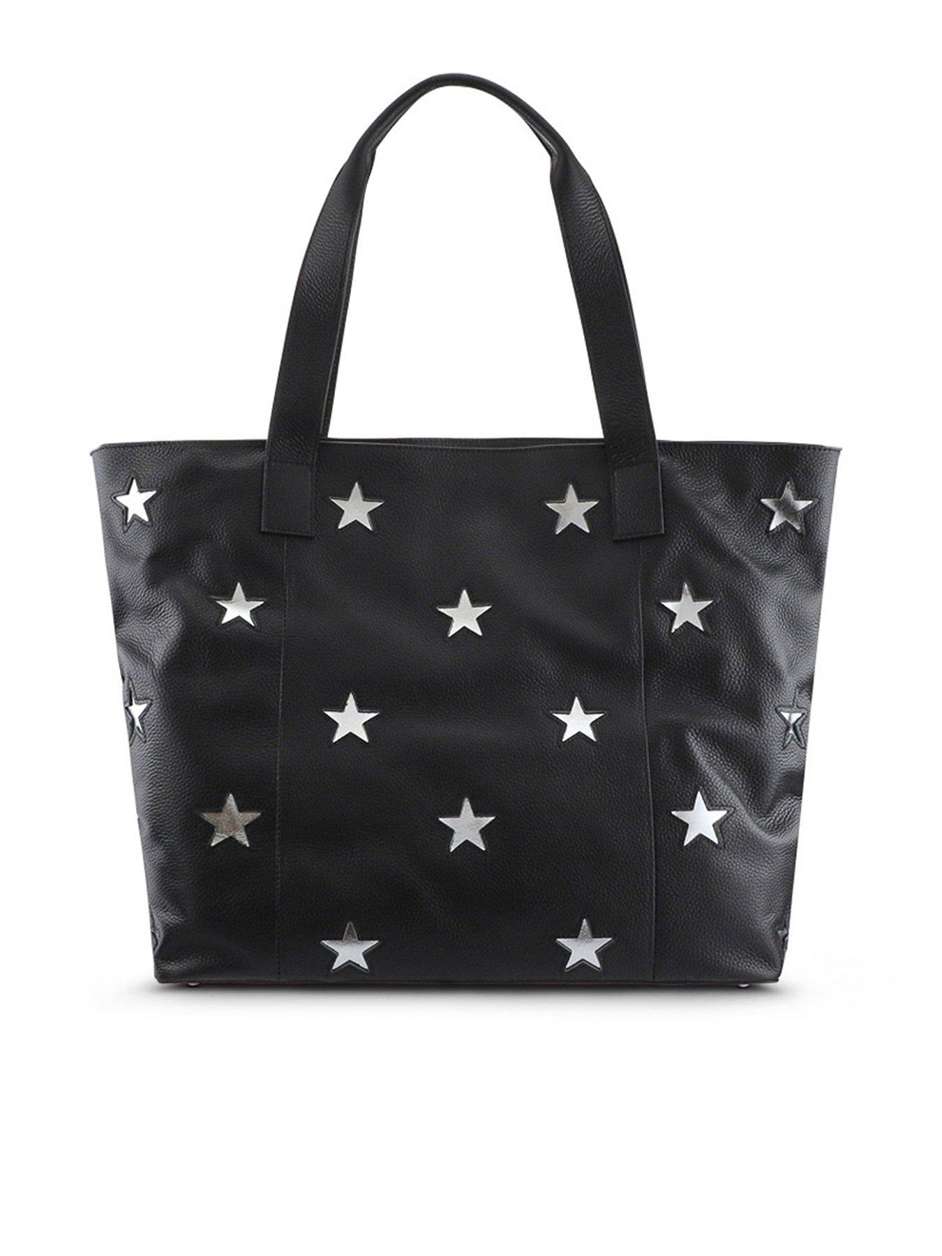 Jones Bootmaker Dayna Star Leather Bag- Black
