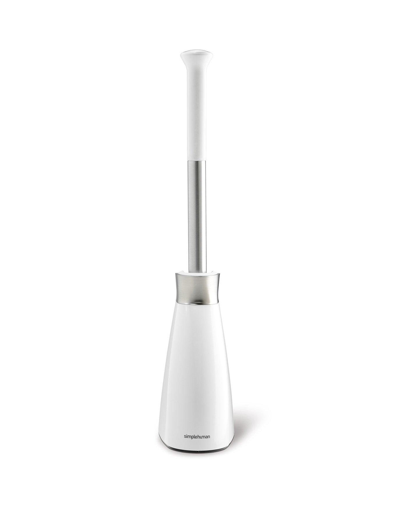 Image 1 of 5 of Simplehuman Toilet Brush, White Plastic & Stainless Steel