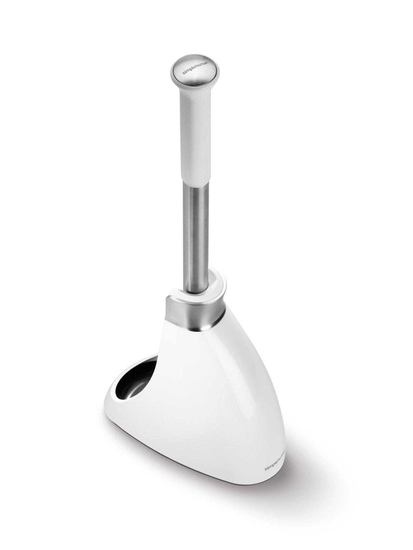 Image 2 of 5 of Simplehuman Toilet Brush, White Plastic & Stainless Steel