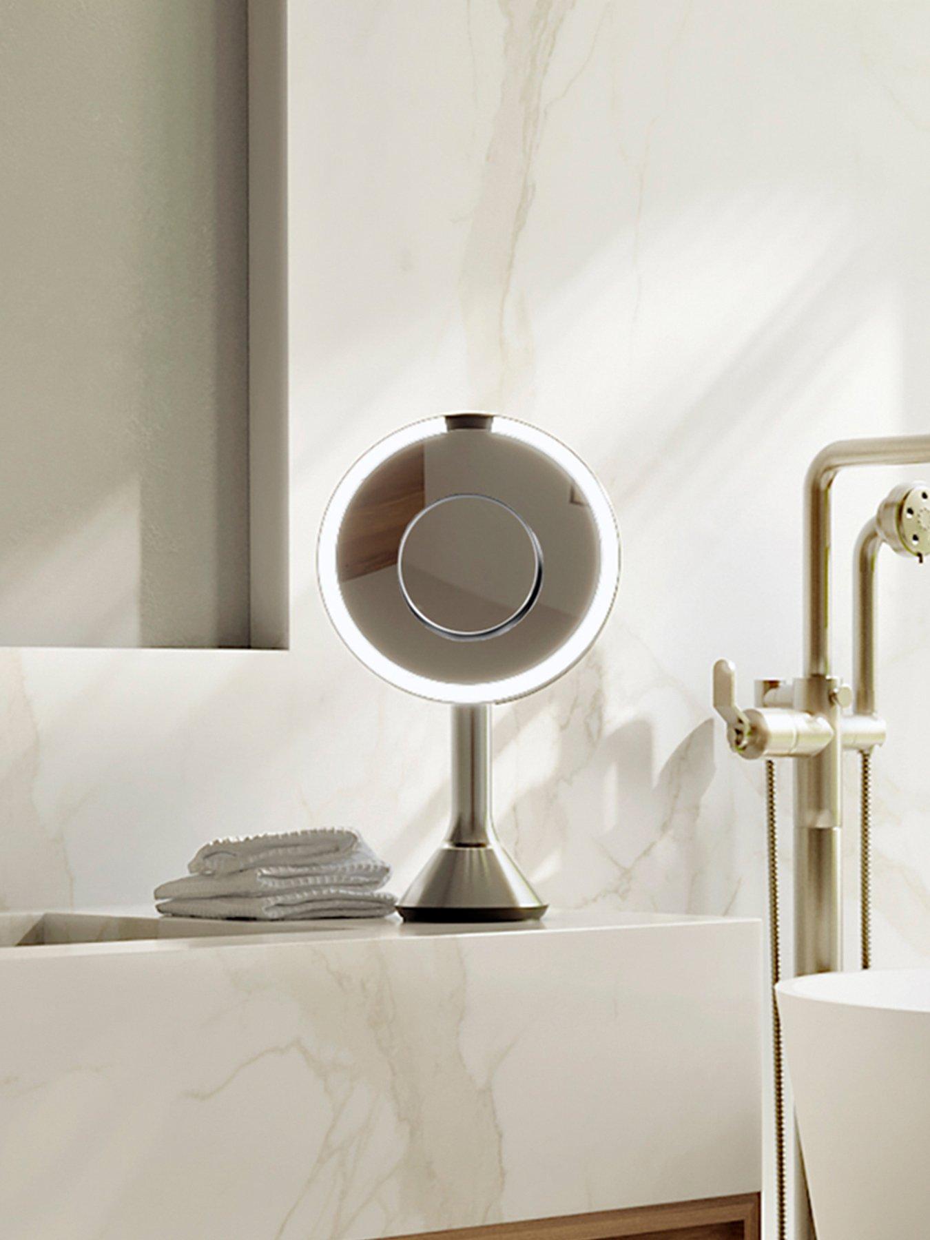 Image 1 of 7 of Simplehuman Sensor Makeup Mirror With 10X Detail Mirror, 5X Magnified, Brushed Stainless Steel
