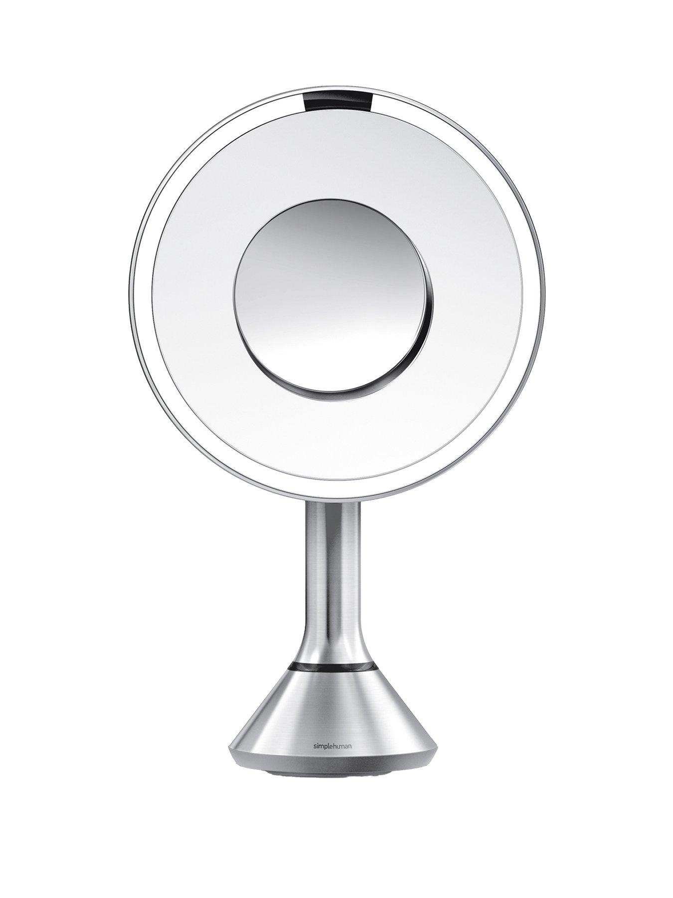 Image 2 of 7 of Simplehuman Sensor Makeup Mirror With 10X Detail Mirror, 5X Magnified, Brushed Stainless Steel