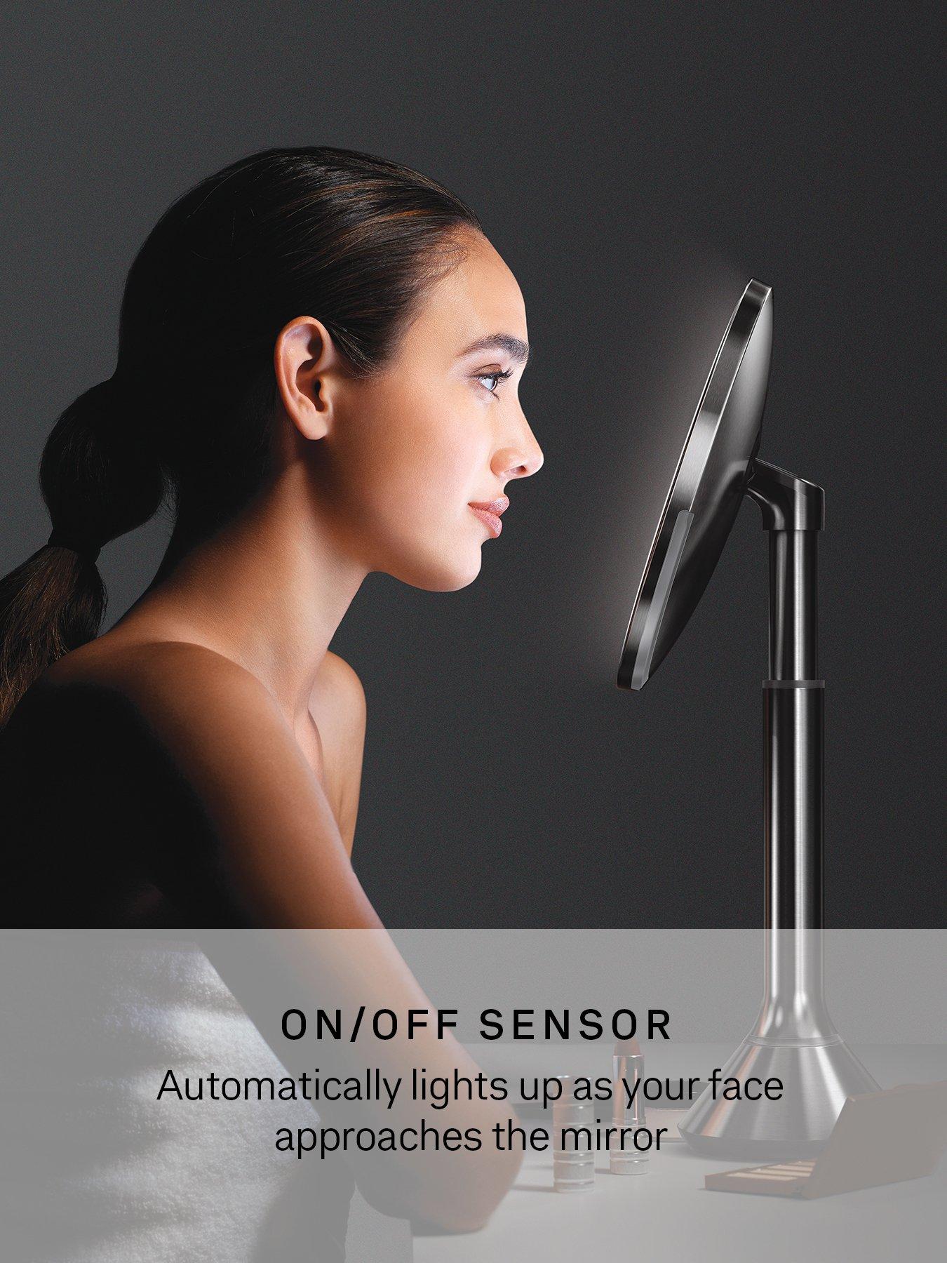 Image 4 of 7 of Simplehuman Sensor Makeup Mirror With 10X Detail Mirror, 5X Magnified, Brushed Stainless Steel