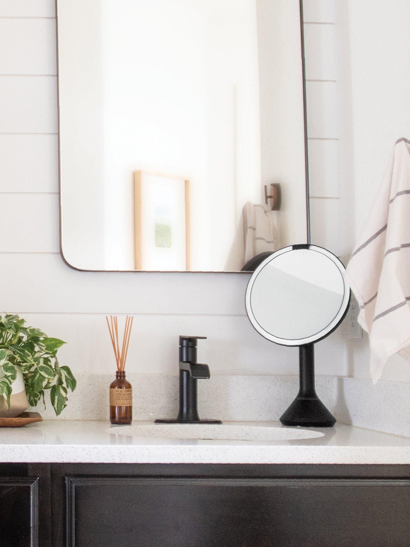 Image 1 of 7 of Simplehuman Sensor Makeup Mirror With 10X Detail Mirror, 5X Magnified, Matte Black Steel