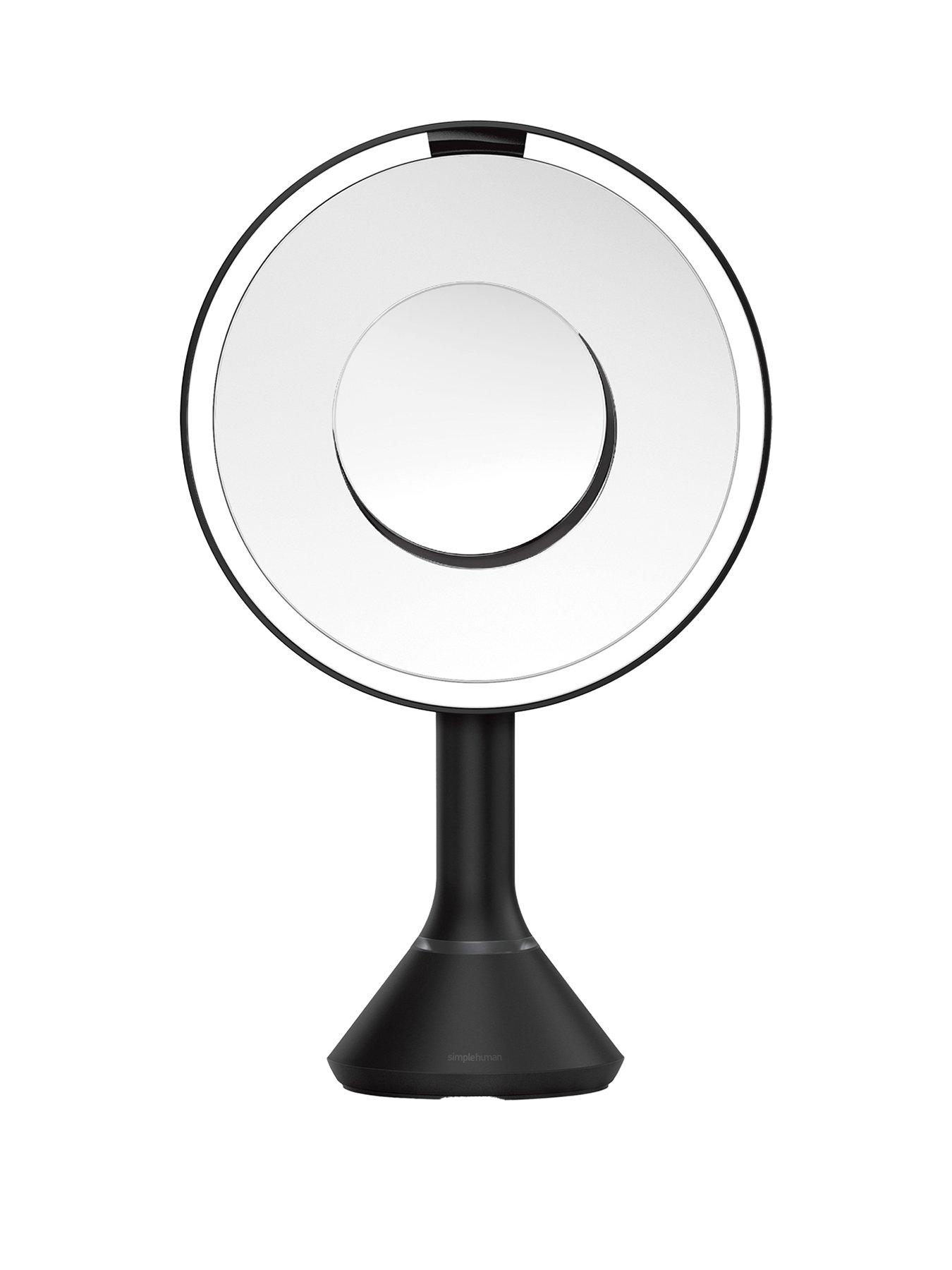 Image 2 of 7 of Simplehuman Sensor Makeup Mirror With 10X Detail Mirror, 5X Magnified, Matte Black Steel