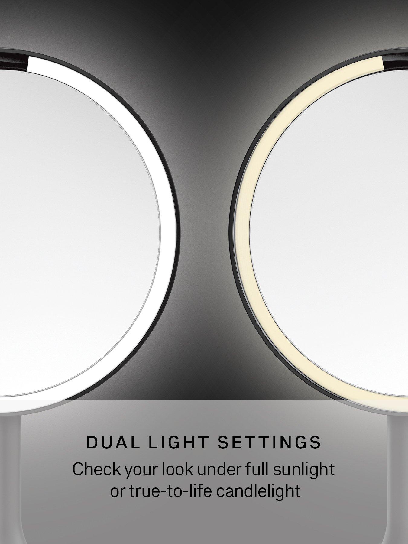 Image 6 of 7 of Simplehuman Sensor Makeup Mirror With 10X Detail Mirror, 5X Magnified, Matte Black Steel