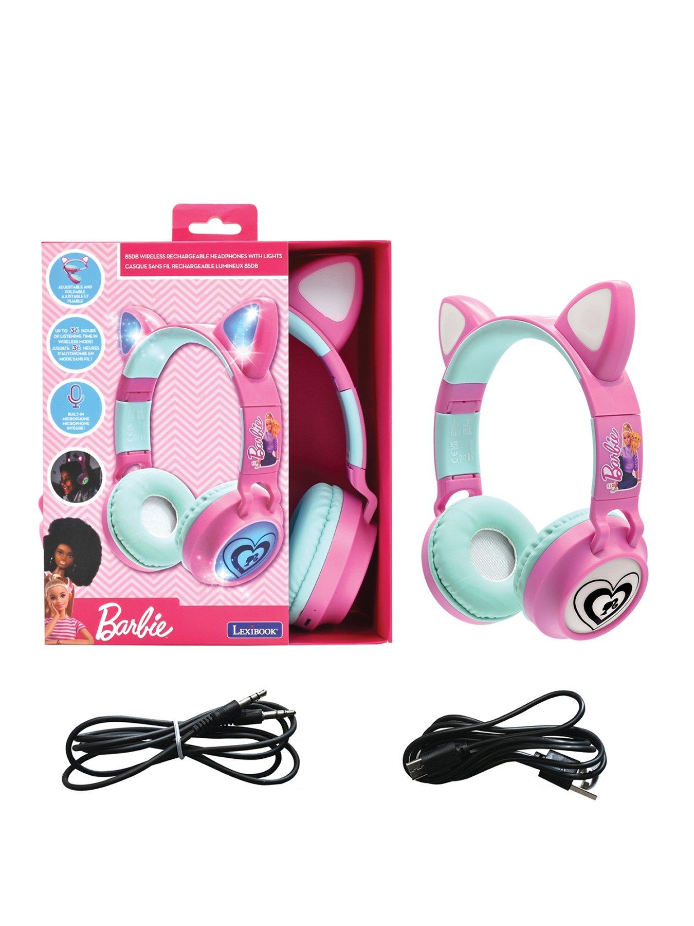 Image 1 of 8 of Barbie Cat's ears shape wireless rechargeable headphones with lights