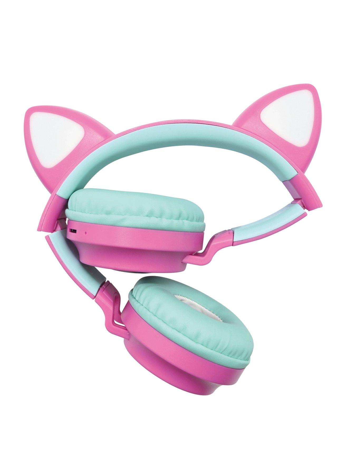 Image 3 of 8 of Barbie Cat's ears shape wireless rechargeable headphones with lights