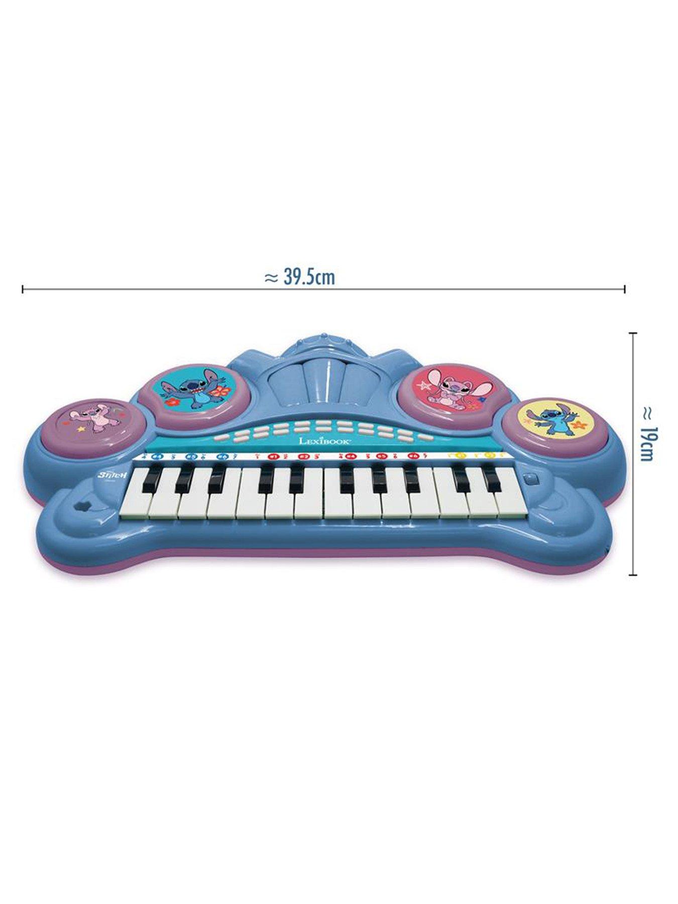 Image 3 of 7 of Disney Stitch Electronic keyboard with seat and microphone, 24 lighting keys to teach music and Aux-in cable