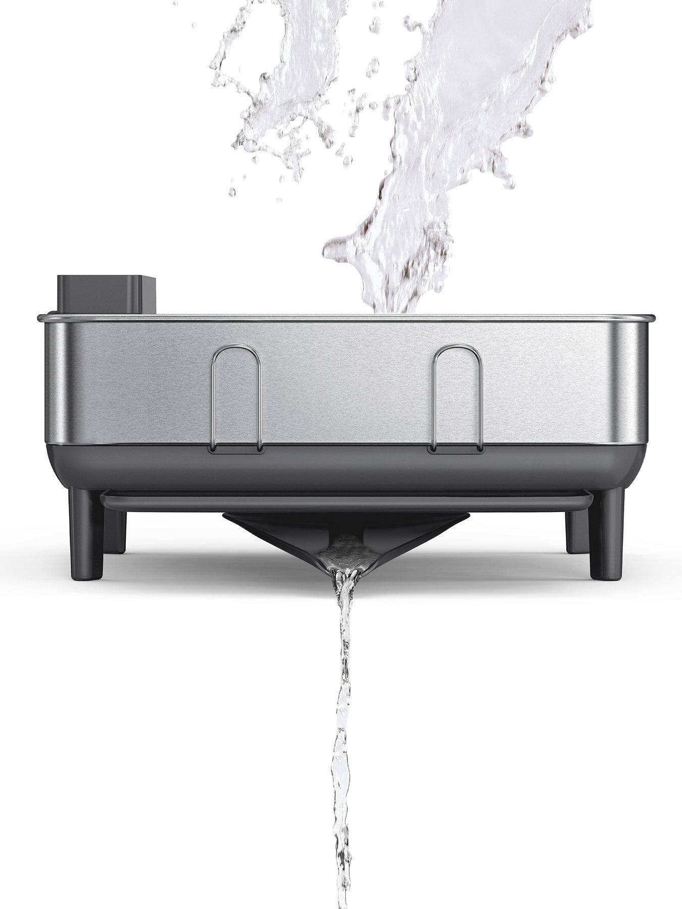 Image 5 of 7 of Simplehuman Compact Steel Frame Dishrack, Grey