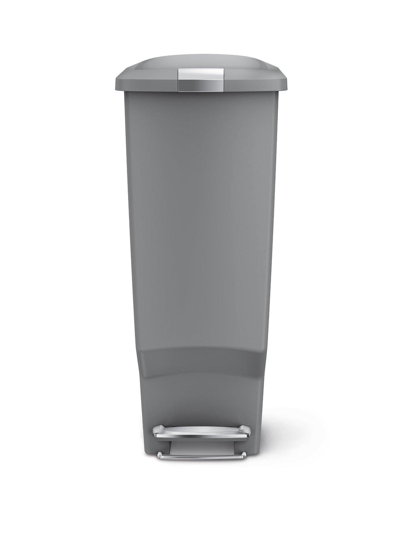 Image 2 of 7 of Simplehuman (5) 40l Slim Plastic Pedal Bin, Grey