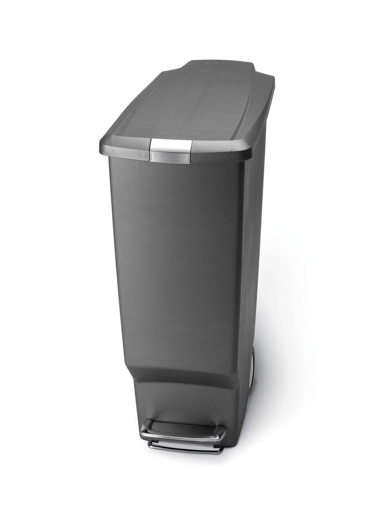 Image 3 of 7 of Simplehuman (5) 40l Slim Plastic Pedal Bin, Grey