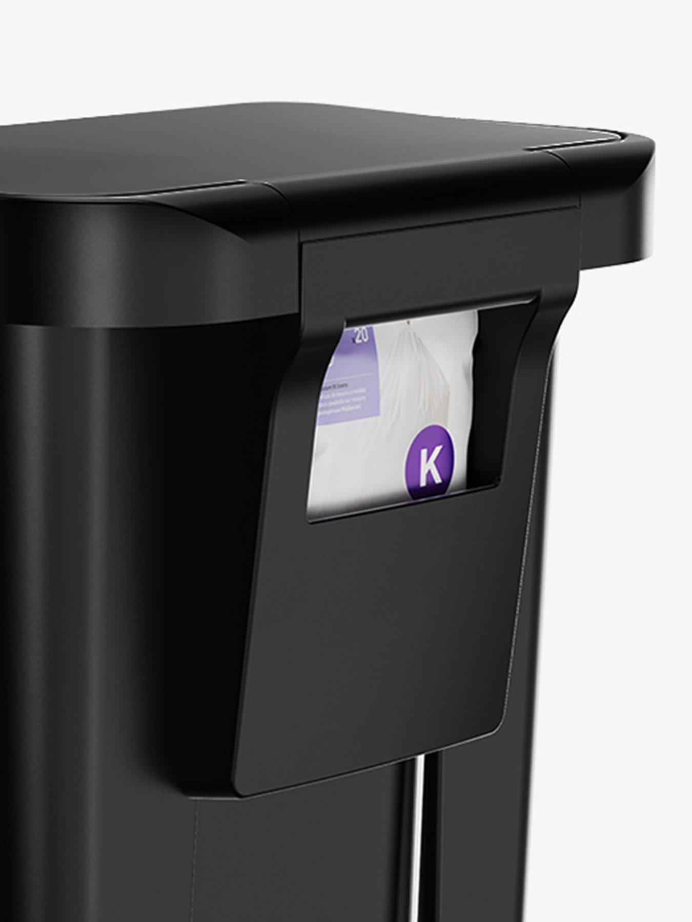 Image 4 of 7 of Simplehuman 45l Rectangular Pedal Bin W/steel Trim, Black