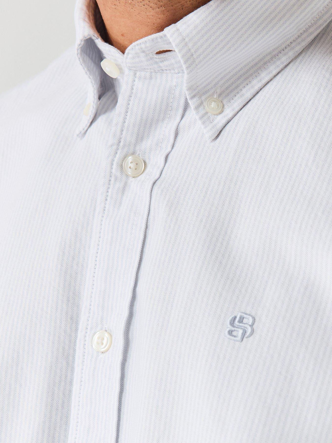 Image 4 of 6 of BOSS Mens H-Liam Button-Down Regular Fit Shirt - Blue