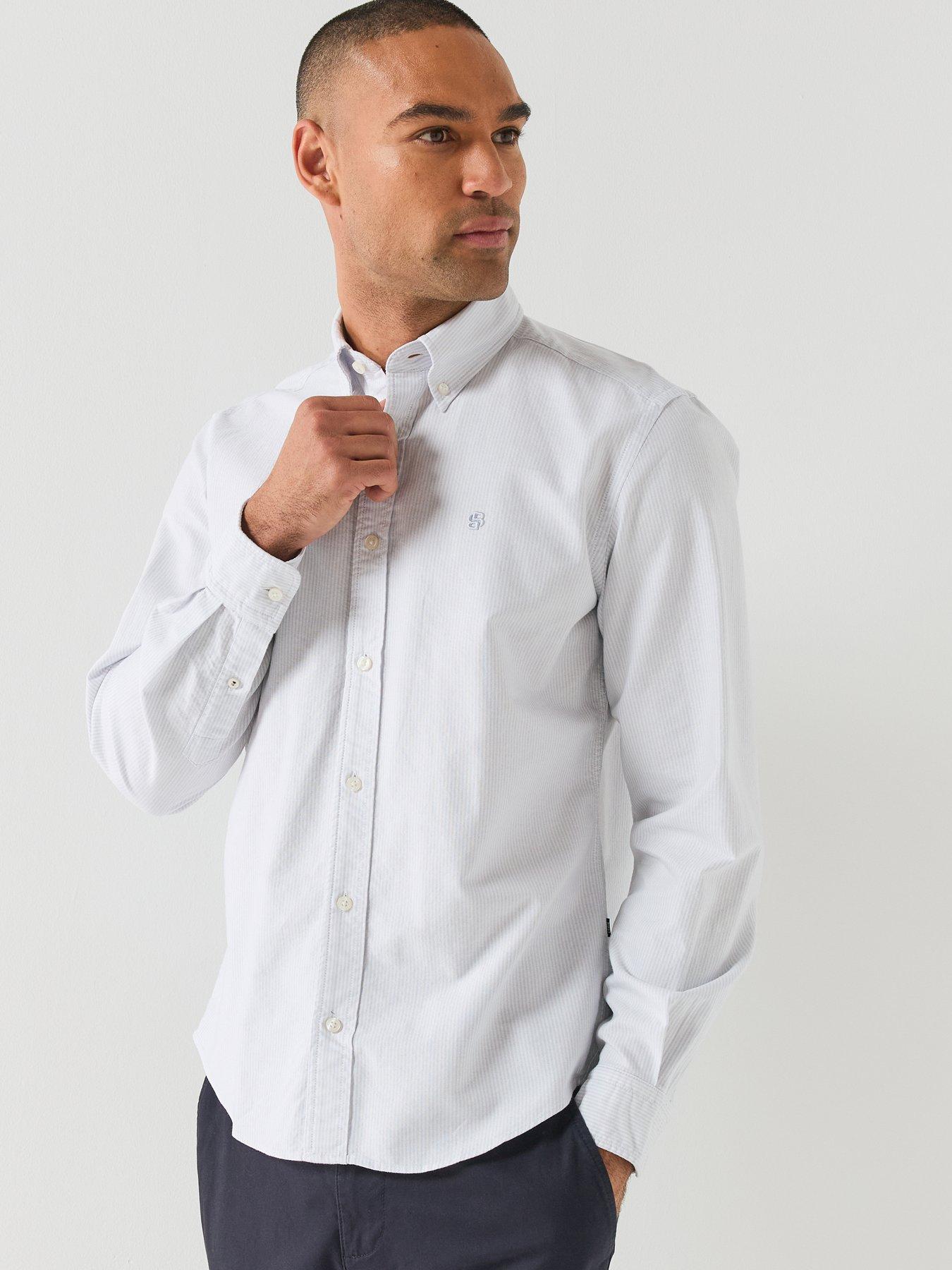 Image 6 of 6 of BOSS Mens H-Liam Button-Down Regular Fit Shirt - Blue
