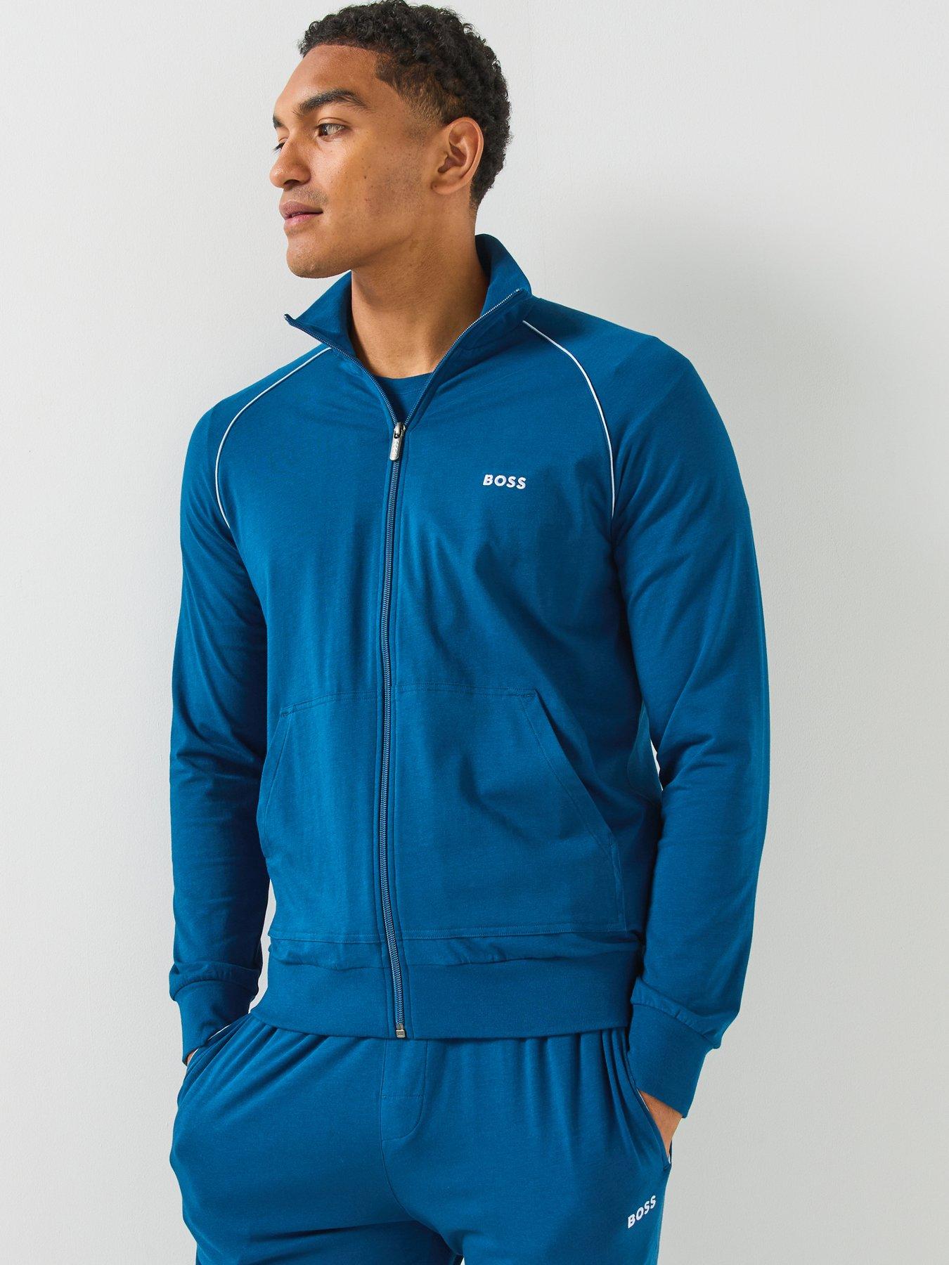 Image 4 of 6 of BOSS Mix &amp; Match Loungewear Track Top - Blue