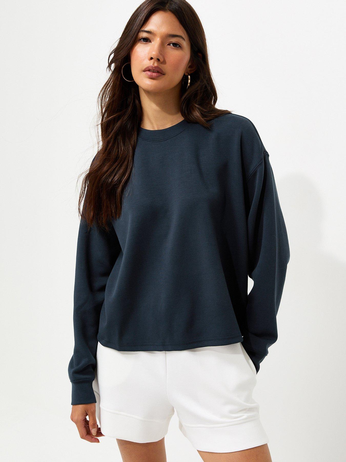 New Look Premium Navy Crew Neck Co-Ord Sweatshirt - Blue