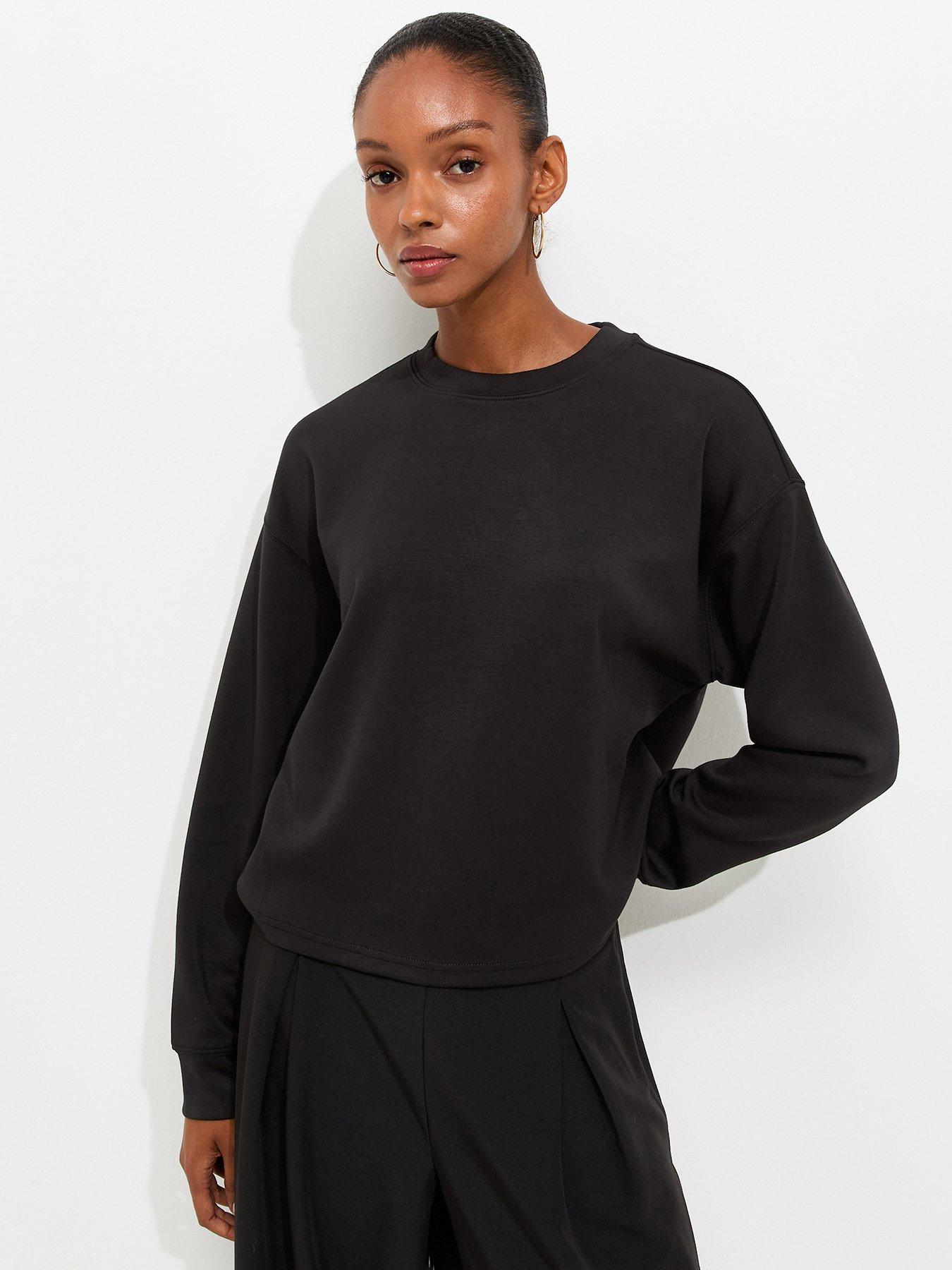 New Look Premium Black Crew Neck Co-ord Sweatshirt
