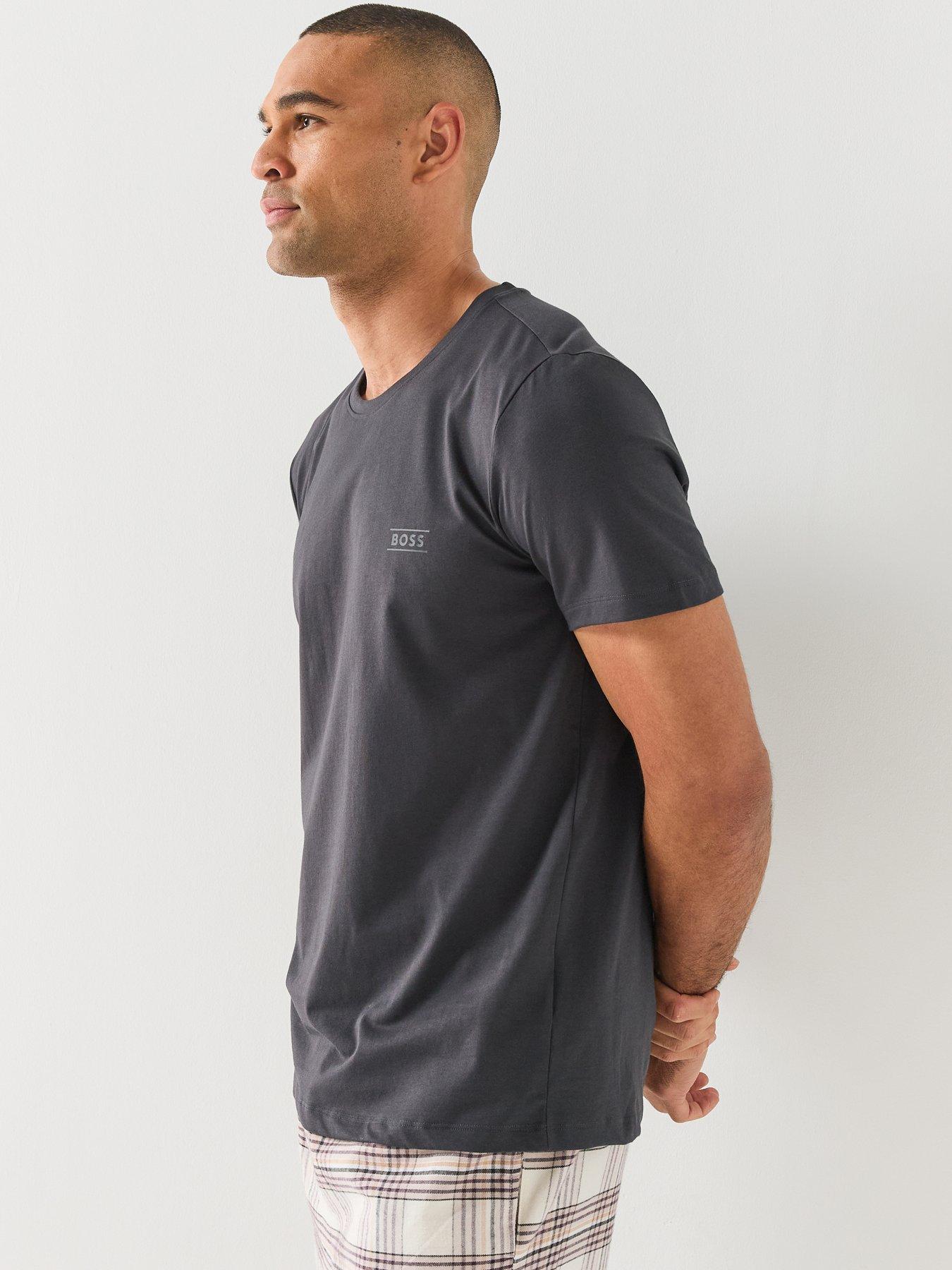 Image 5 of 6 of BOSS Mens RN 365 Cotton Logo Loungwear T-Shirt - Dark Grey