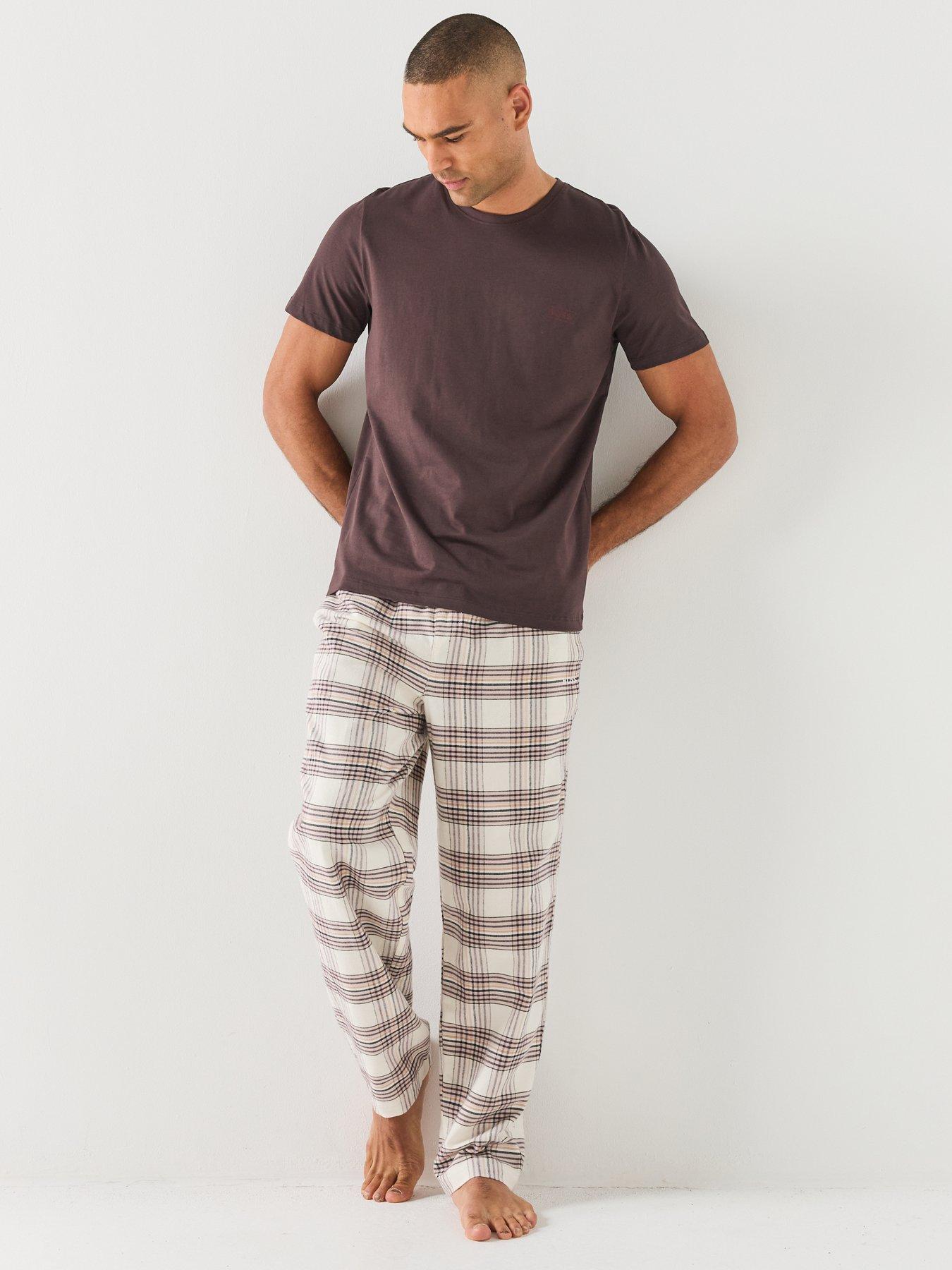 Image 3 of 7 of BOSS Mens RN 365 Cotton Jersey Logo Loungewear T-Shirt - Brown