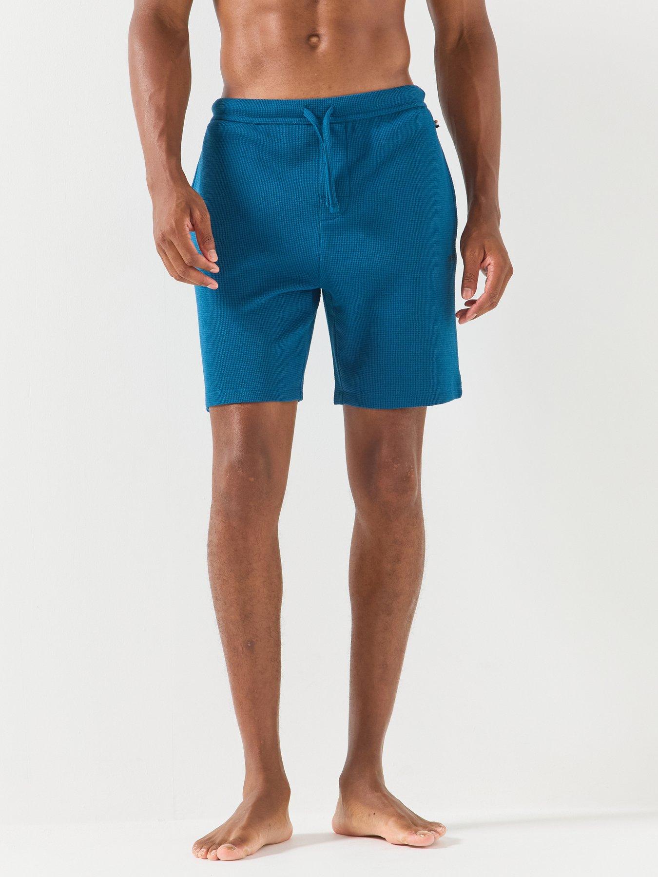 BOSS Waffle Loungewear Shorts - Blue