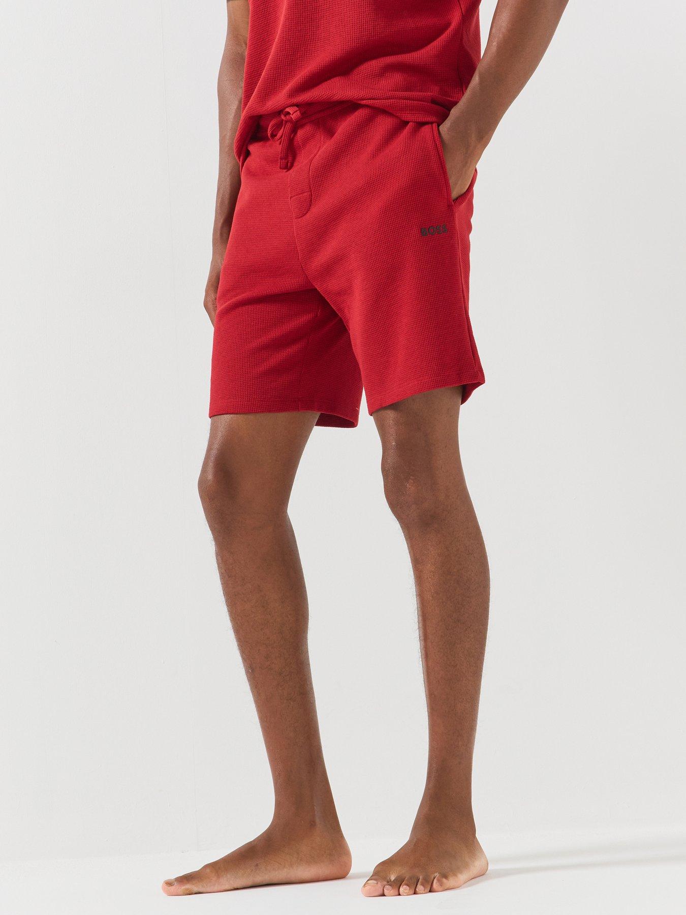 BOSS Waffle Loungewear Shorts - Red