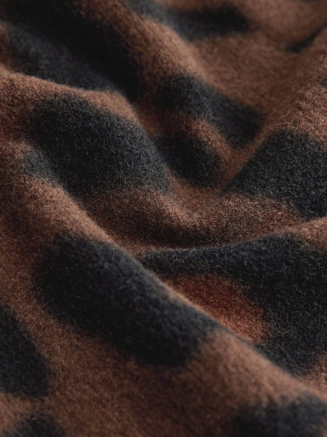 Image 3 of 3 of New Look Brown Leopard Print Knitted Scarf