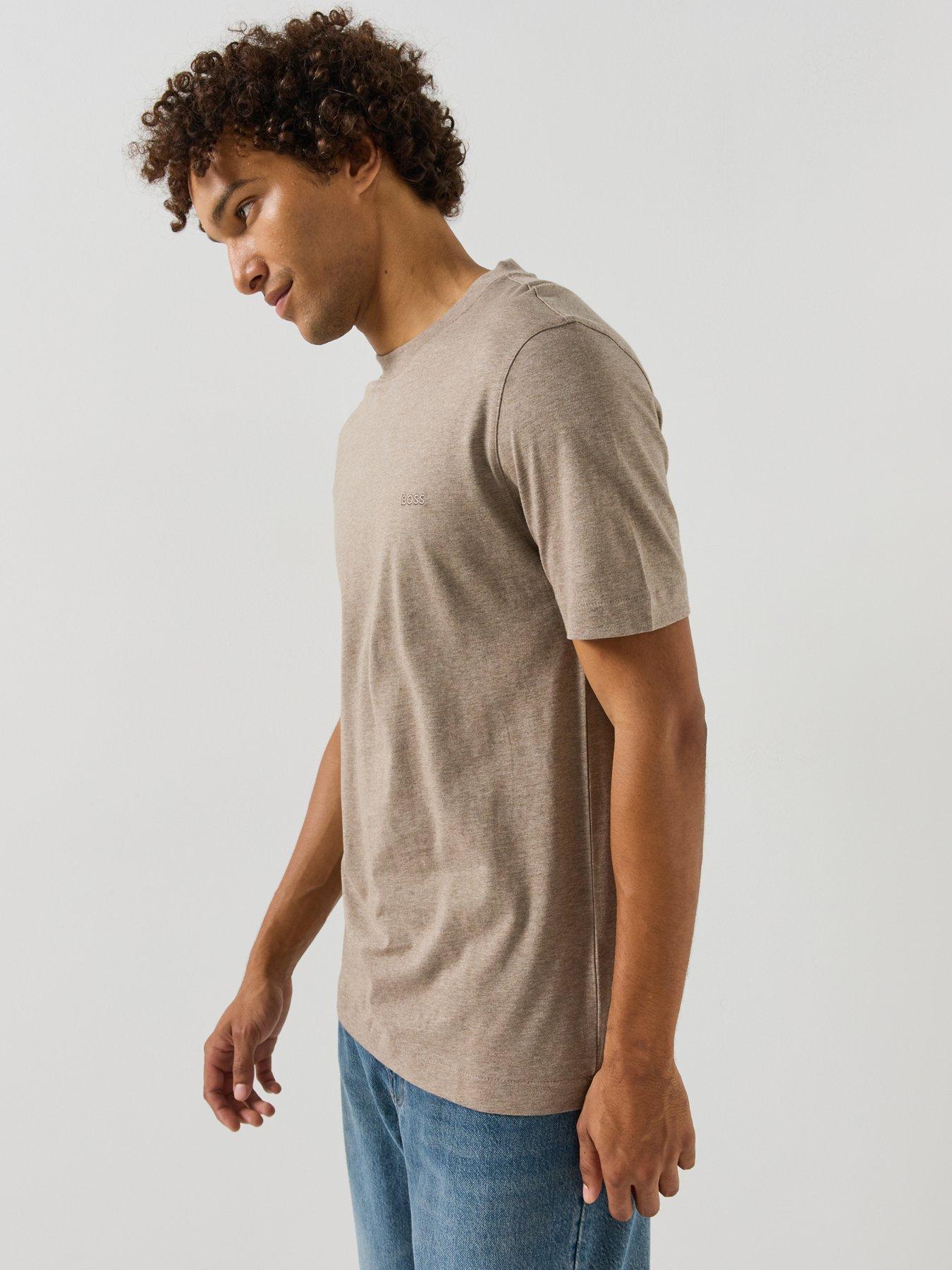 Image 4 of 5 of BOSS Boss Thompson 01 Chest Logo Regular Fit T-Shirt - Brown