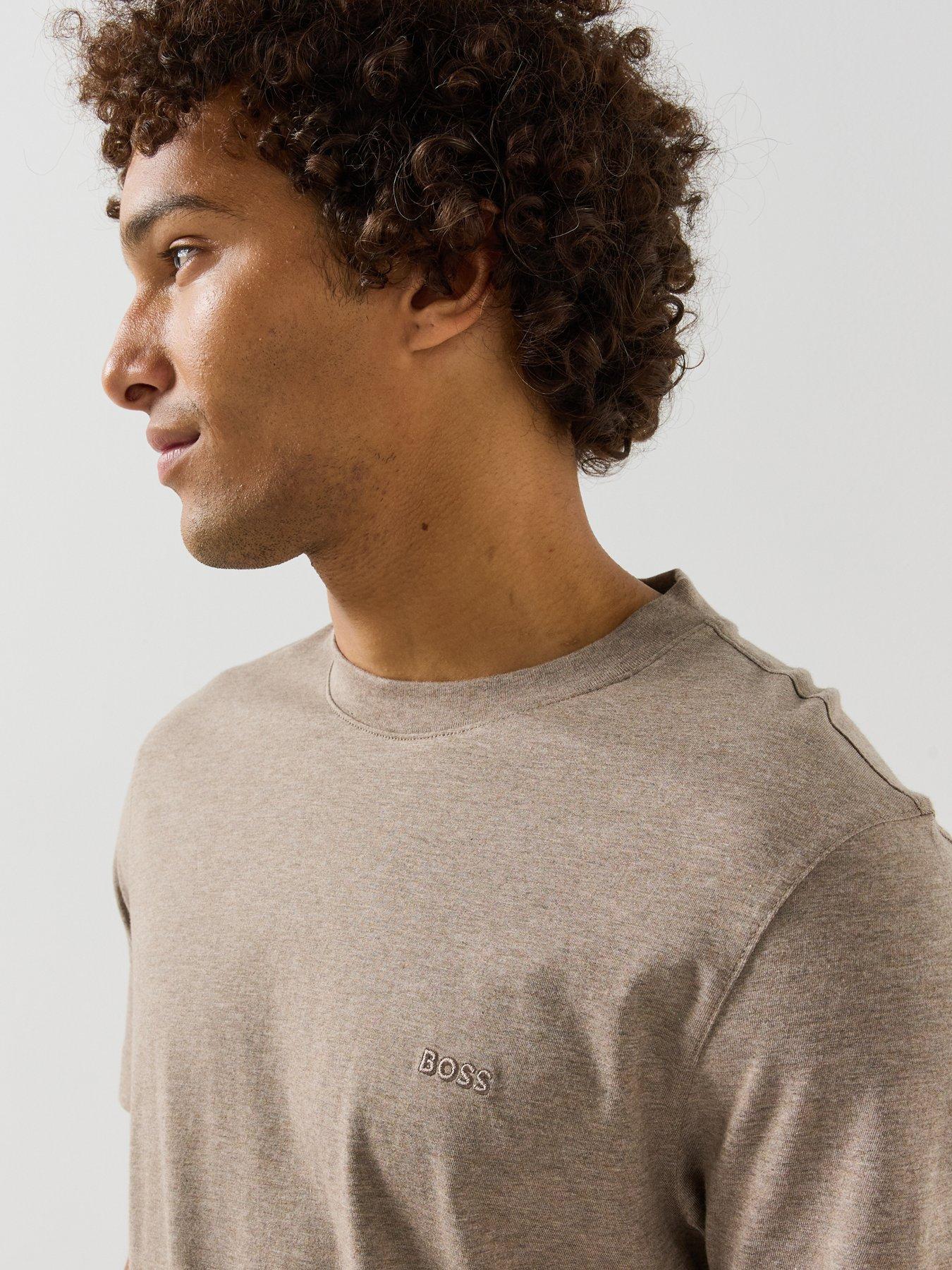 Image 5 of 5 of BOSS Boss Thompson 01 Chest Logo Regular Fit T-Shirt - Brown