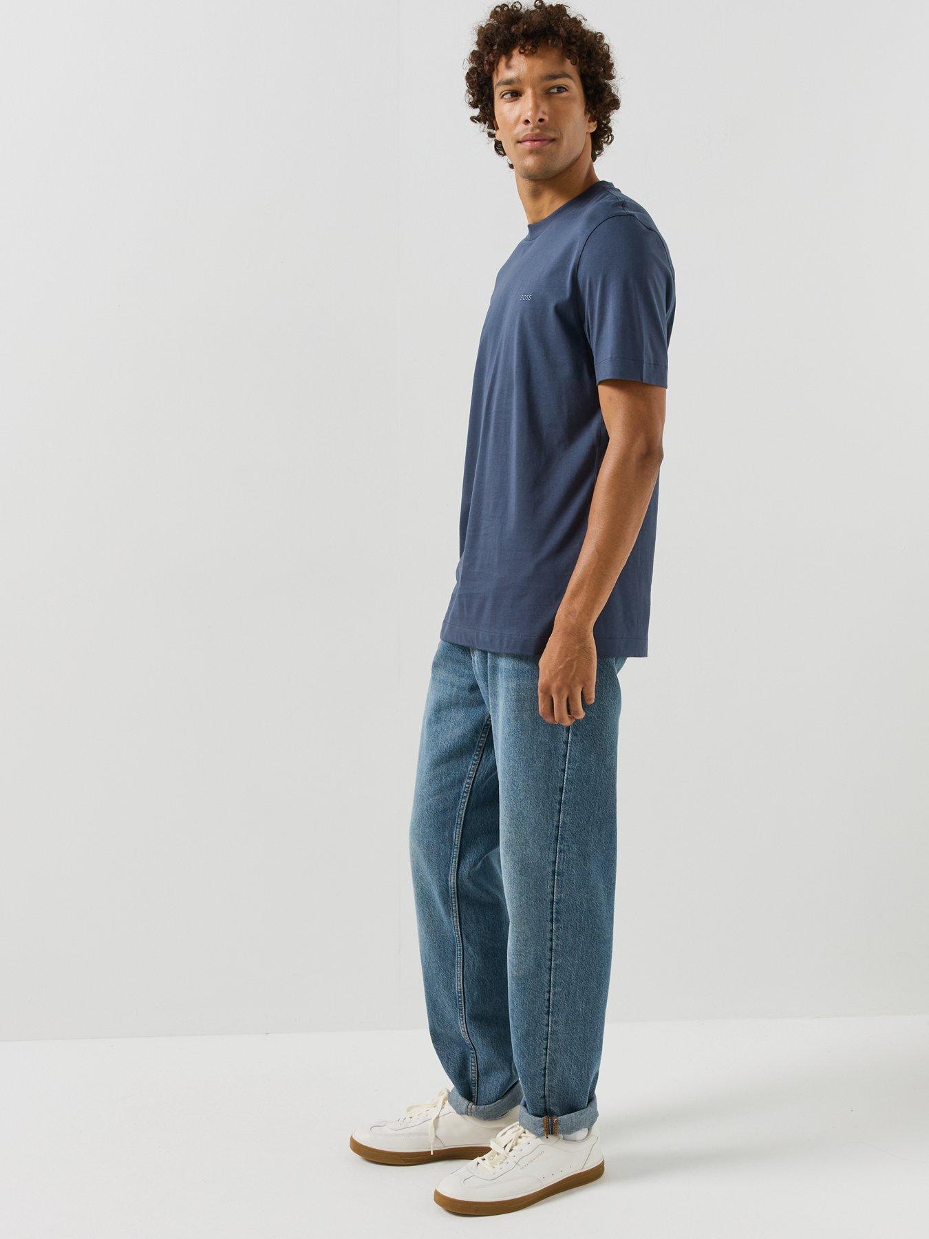 Image 4 of 5 of BOSS Boss Thompson 01 Chest Logo Regular Fit T-Shirt - Blue