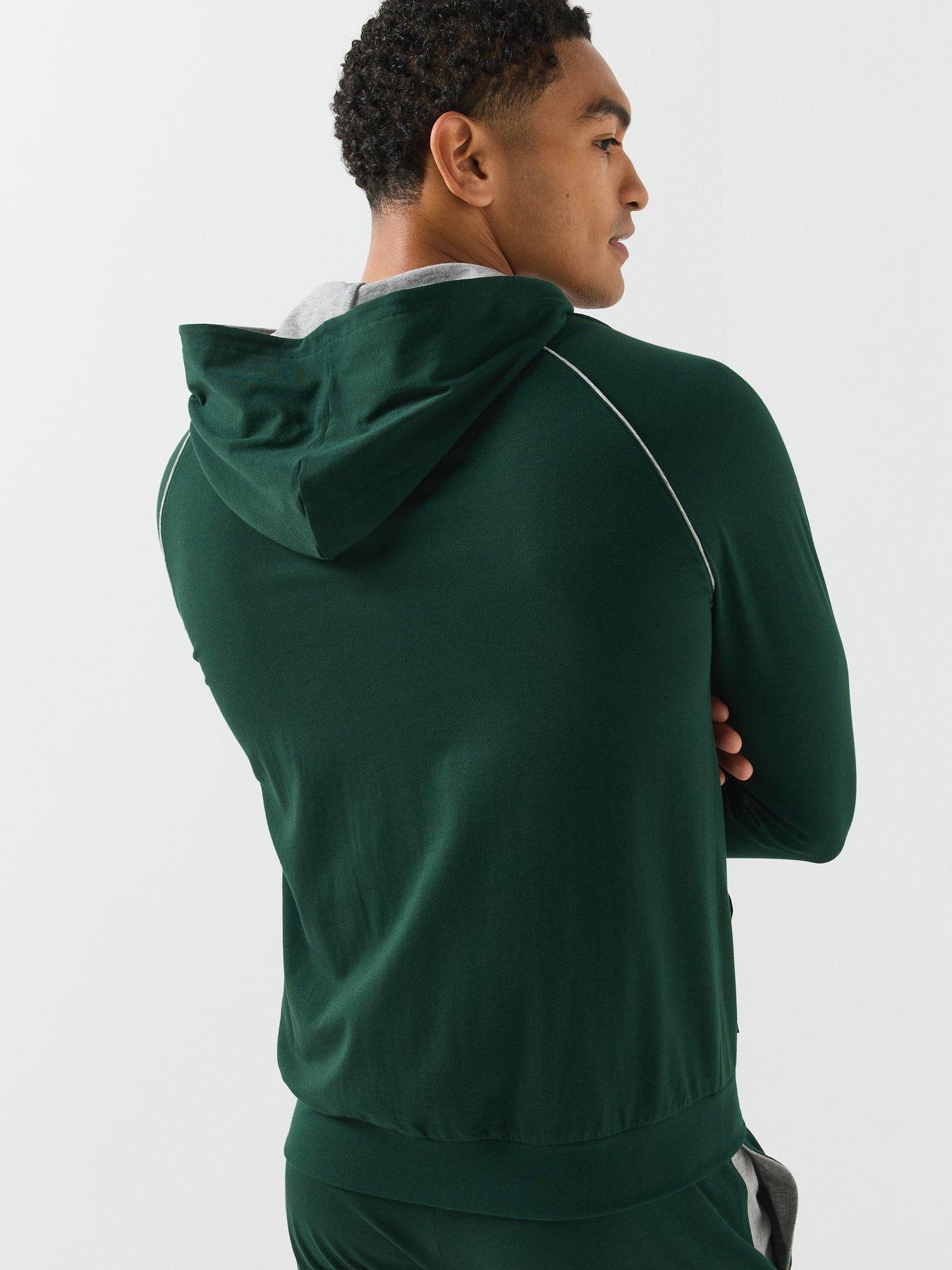 Image 2 of 5 of BOSS Mix &amp; Match Loungewear Hoodie - Dark Green