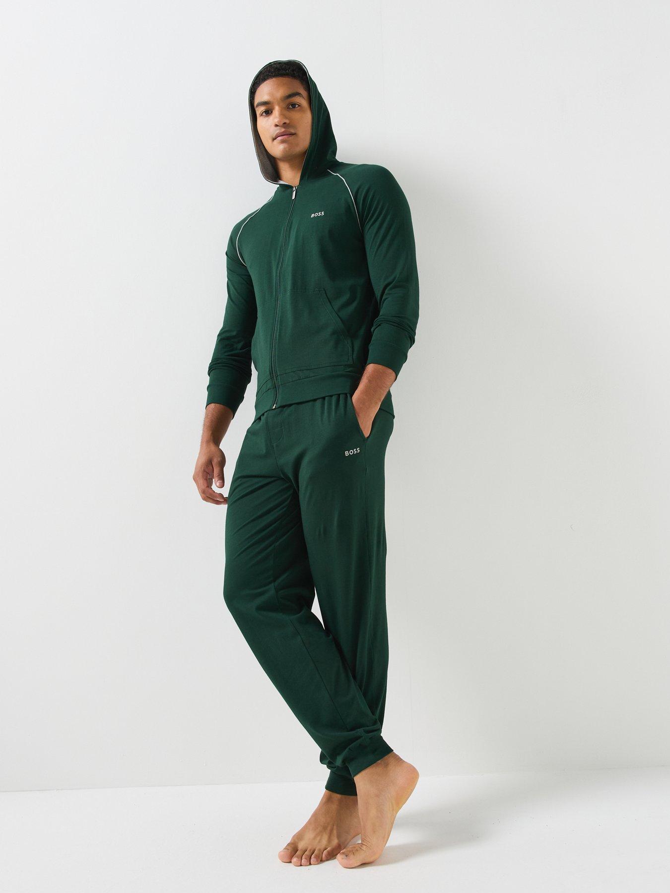 Image 3 of 5 of BOSS Mix &amp; Match Loungewear Hoodie - Dark Green