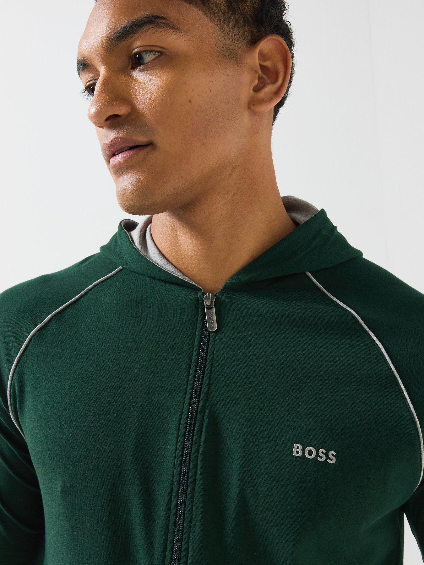 Image 5 of 5 of BOSS Mix &amp; Match Loungewear Hoodie - Dark Green