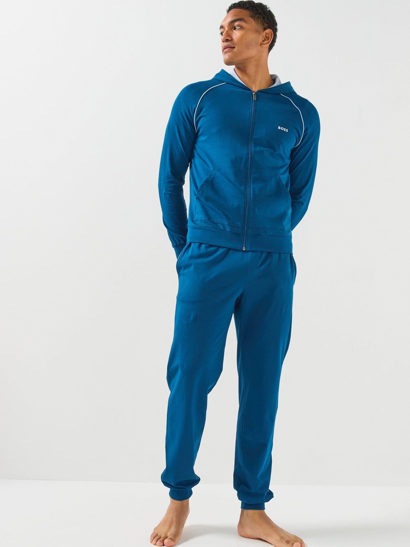 Image 3 of 5 of BOSS Mix &amp; Match Loungewear Hoodie - Blue