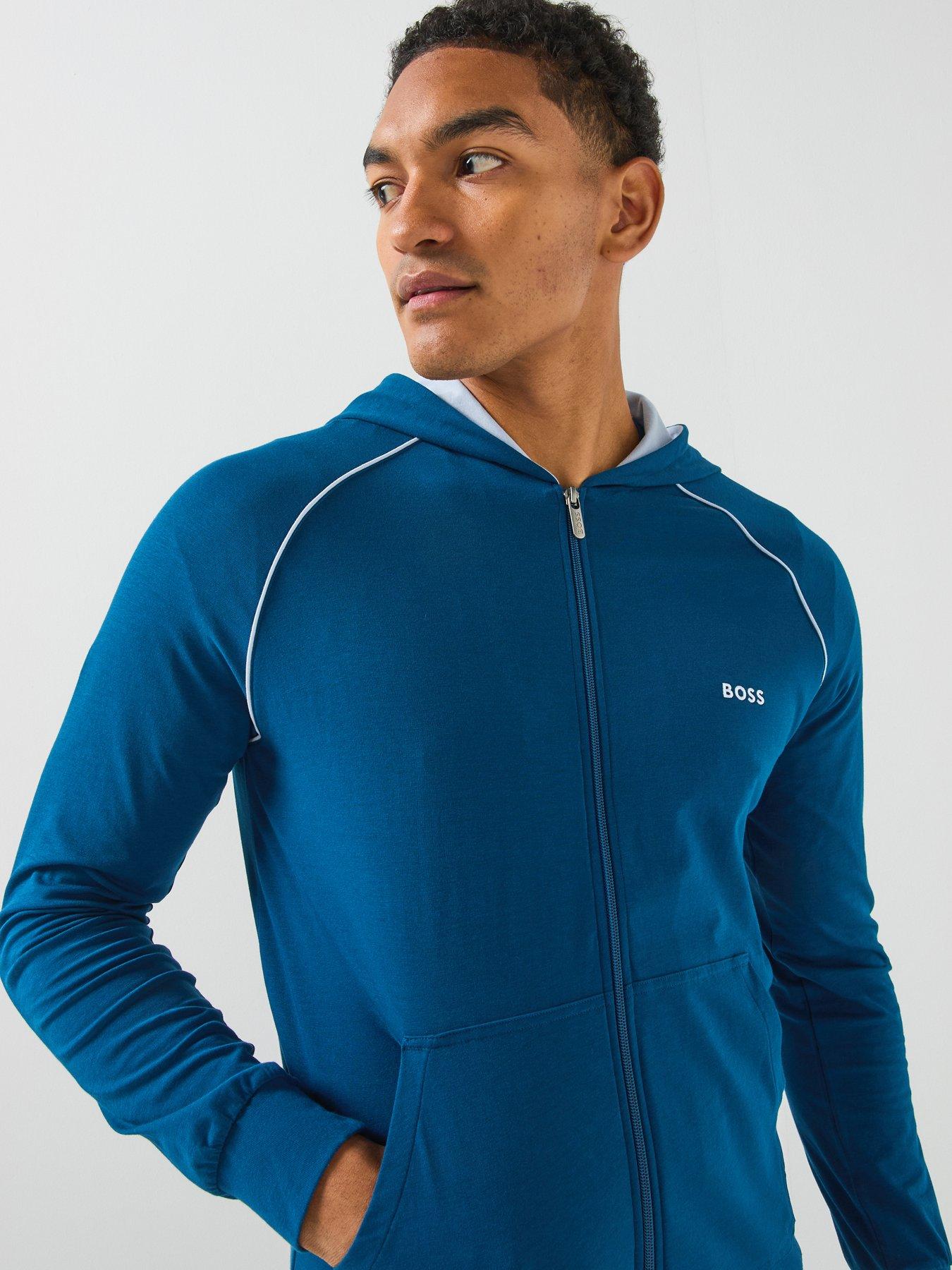 Image 4 of 5 of BOSS Mix &amp; Match Loungewear Hoodie - Blue