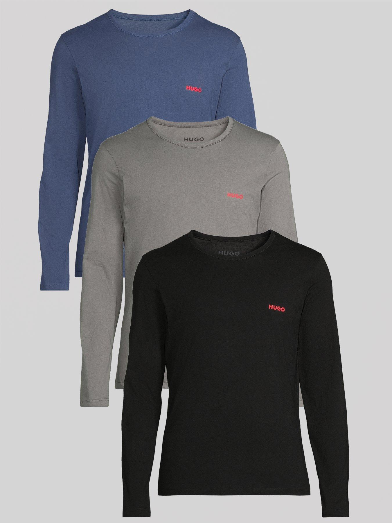 HUGO 3 Pack Longsleeve Loungewear T-Shirt - Multi