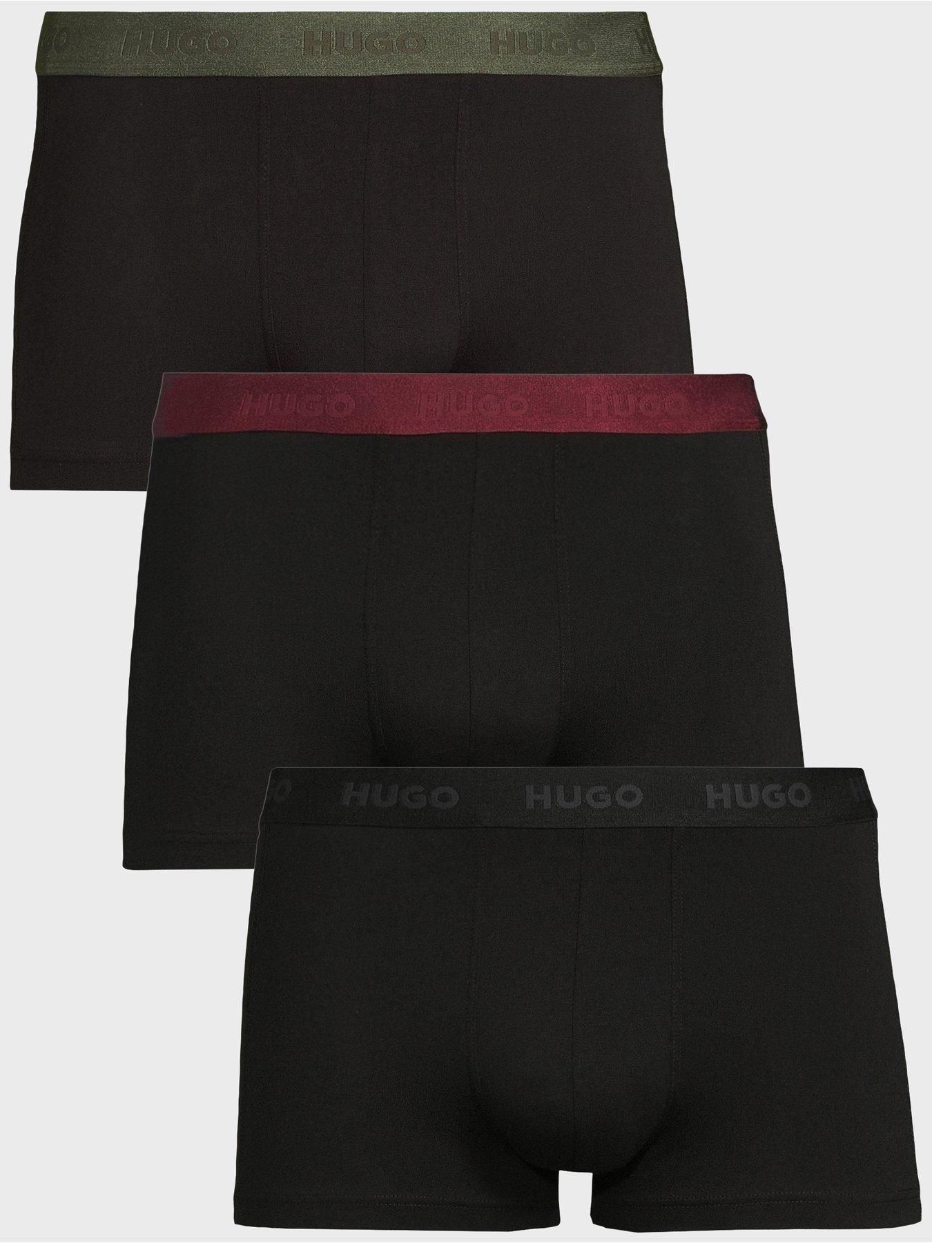 HUGO Bodywear Triplet 3 Pack Trunks - Dark Grey