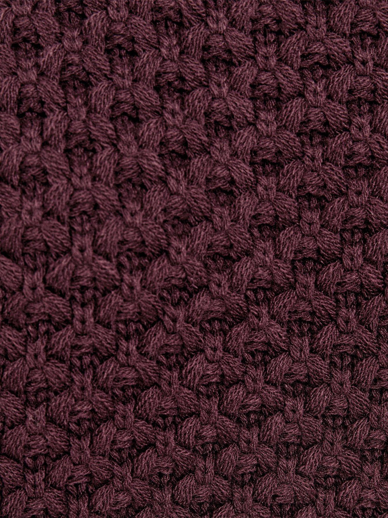 Image 5 of 5 of New Look Womens Chunky Moss Stitch Crew Neck Jumper - Red
