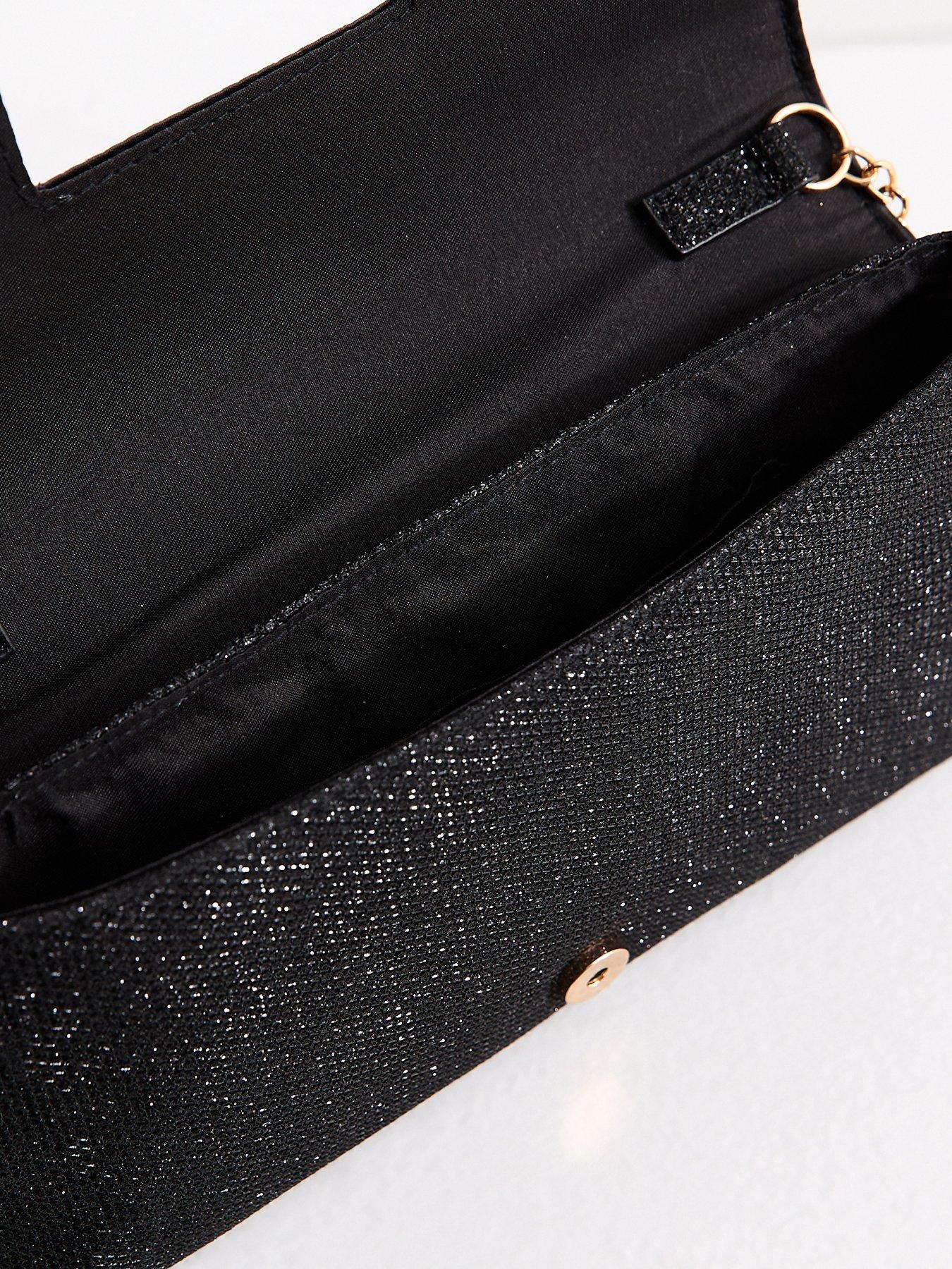 Image 5 of 6 of New Look Black Diamante Embellished Chain Shoulder Bag