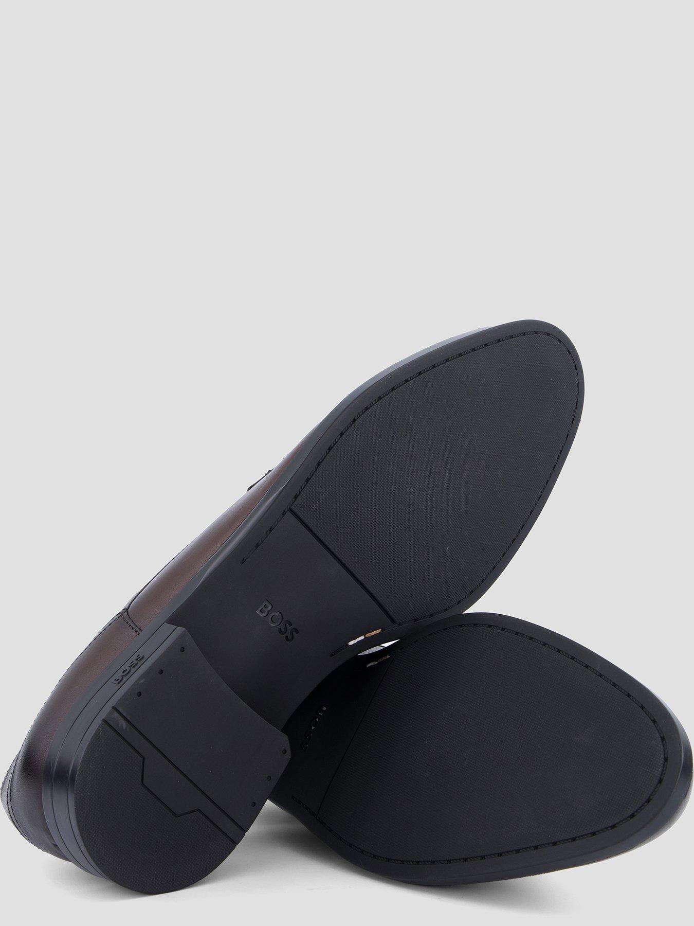 Image 4 of 7 of BOSS Men's Tayil Leather Derby Shoes - Brown