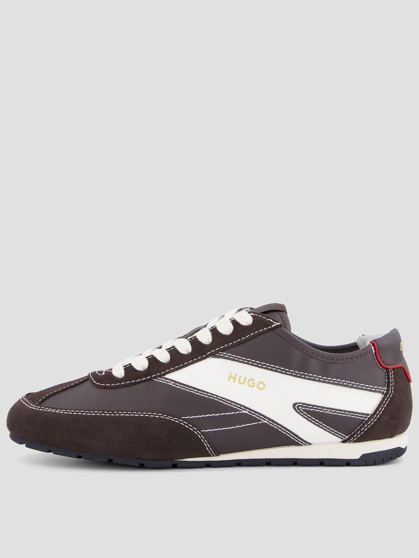 HUGO Hugo Lytton Tenn PU Low Trainers - Brown
