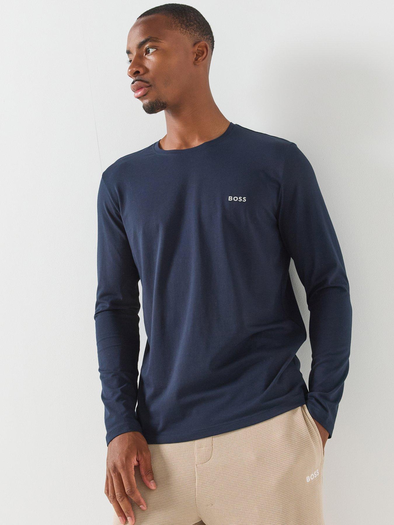 BOSS Mix  &  Match Regular Fit Loungewear Long Sleeve T-Shirt - Navy