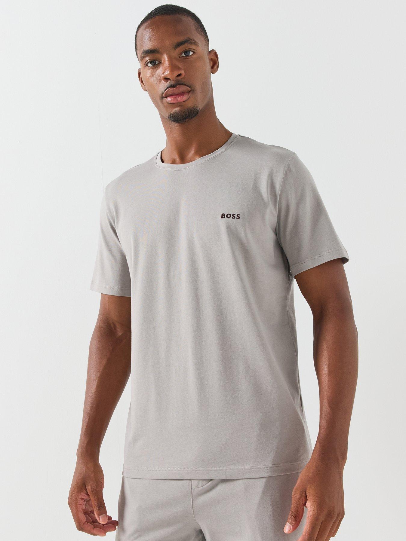 Image 4 of 5 of BOSS Mix &amp; Match Regular Fit Loungewear T-Shirt - Light Beige