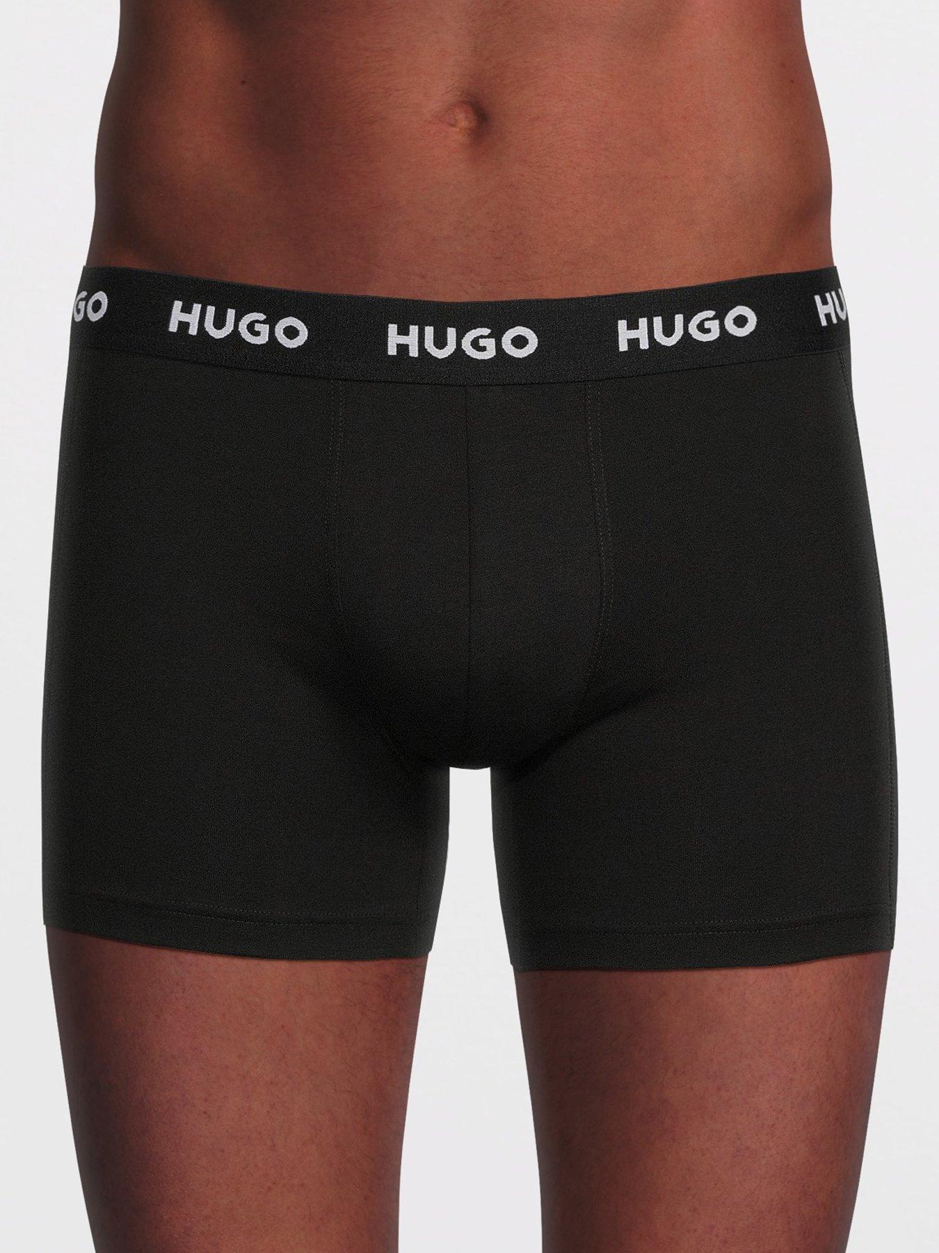 Image 2 of 3 of HUGO Mens Hugo 3 Pack Triplet Design Boxer Briefs - Multi