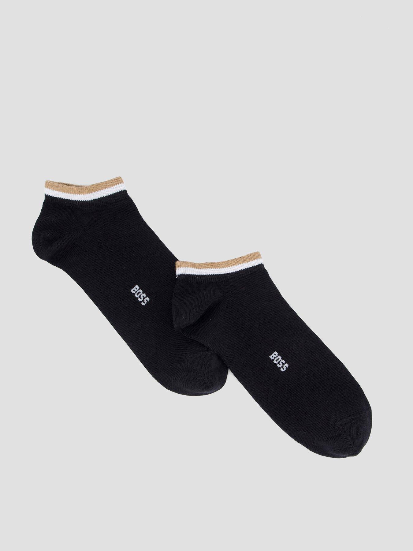 BOSS 2 Pack Uni Stripe Crew Socks - Black