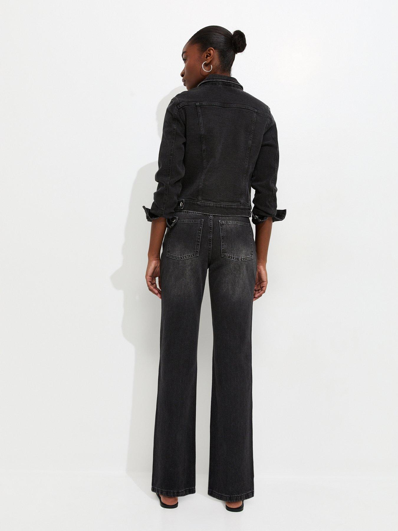 Image 2 of 7 of New Look Black Anica Straight Jeans